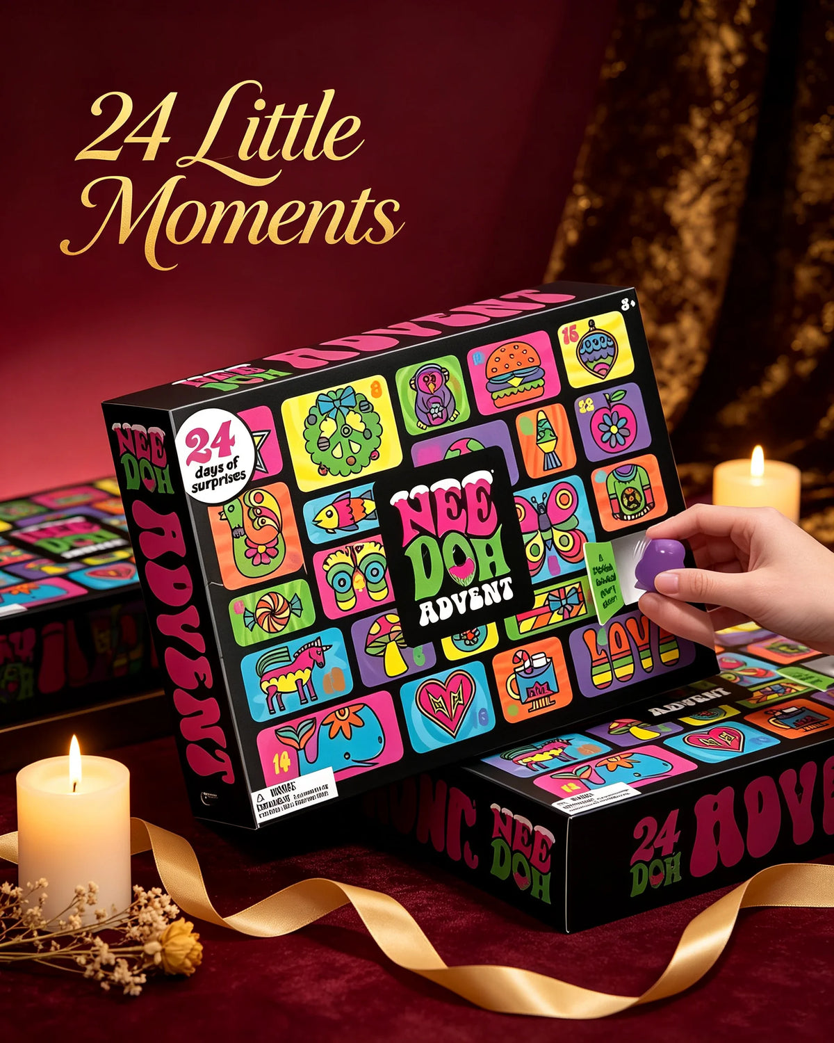Calendrier de l'Avent NeeDoh 🎄 — 24 Surprises Squishy