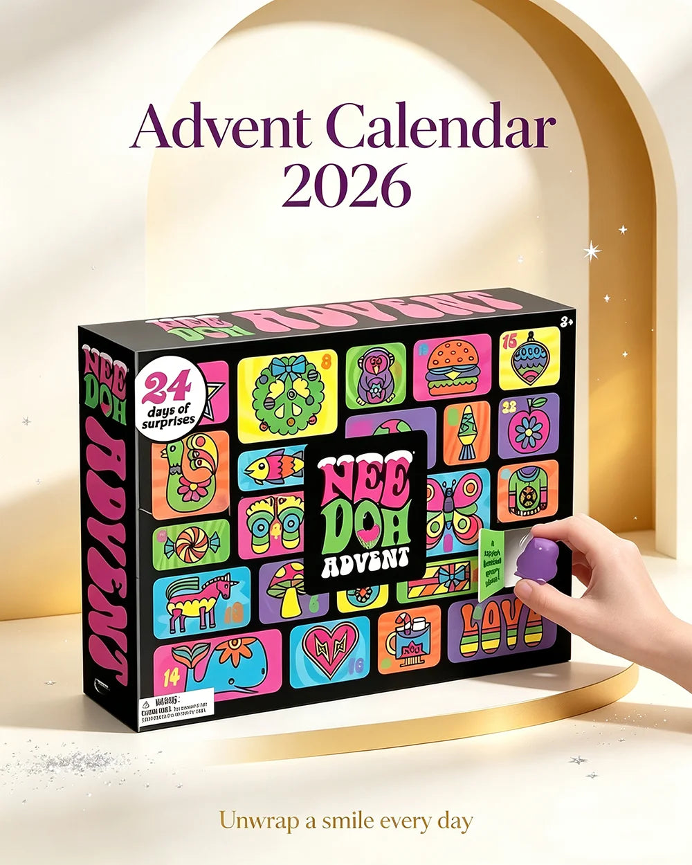 Calendrier de l'Avent NeeDoh 🎄 — 24 Surprises Squishy