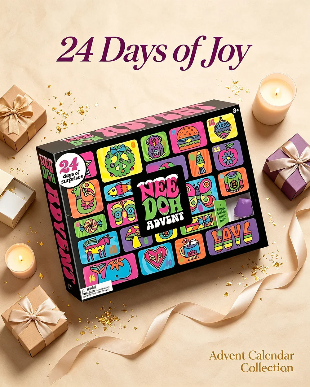 Calendrier de l'Avent NeeDoh 🎄 — 24 Surprises Squishy